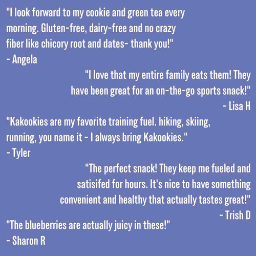Kakookies Boundary Waters Blueberry energy snack oatmeal cookies reviews