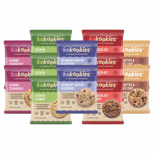 Kakookies assortment of plant-based superfood energy cookies