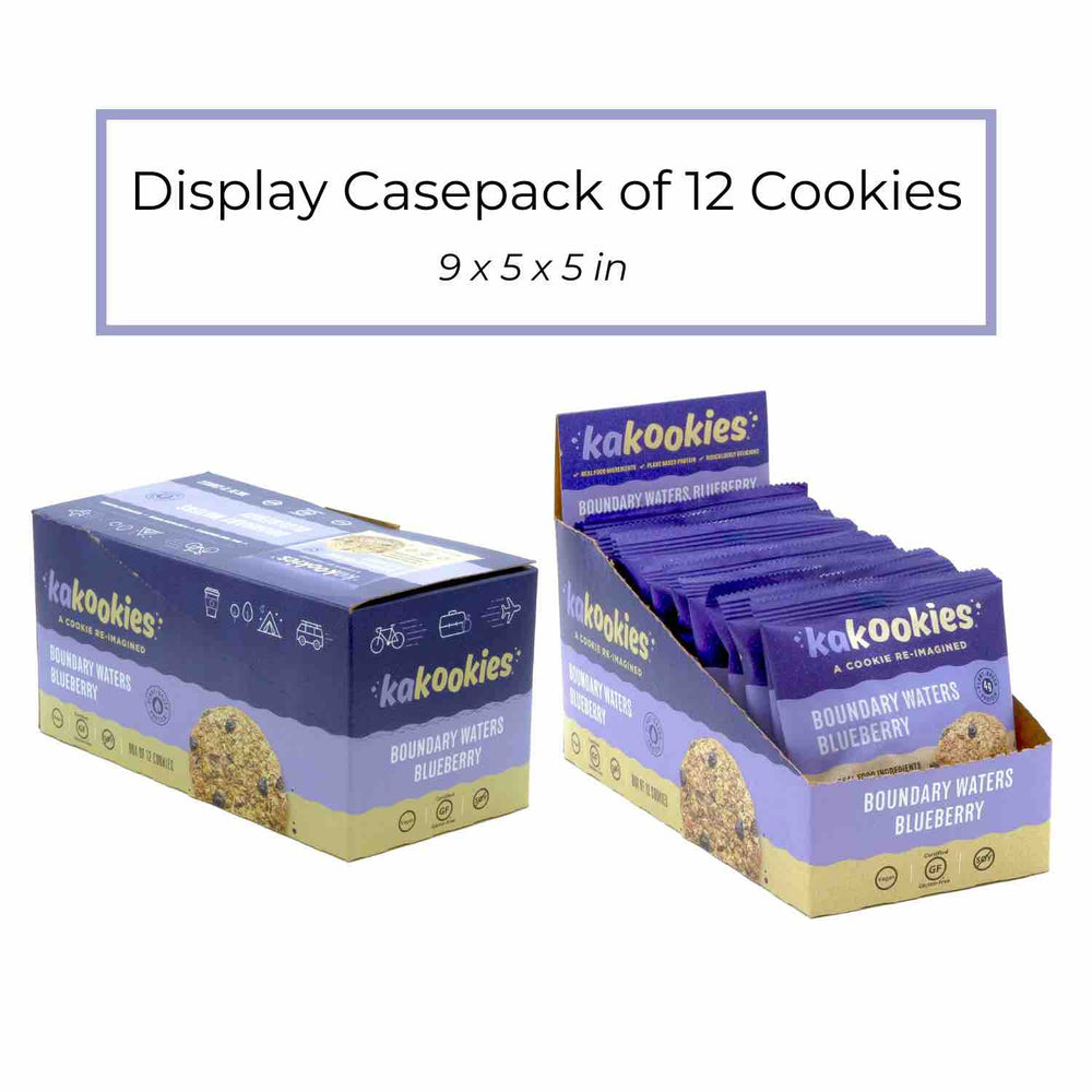 Kakookies Boundary Waters Blueberry display pack of 12 cookies