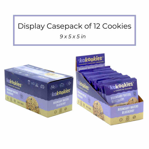 Kakookies Boundary Waters Blueberry display pack of 12 cookies