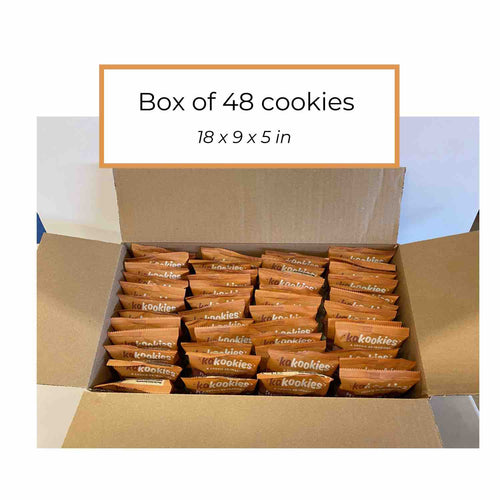 Kakookies Peanut Butter Chocolate Chip bulk box of plant based energy snack cookies