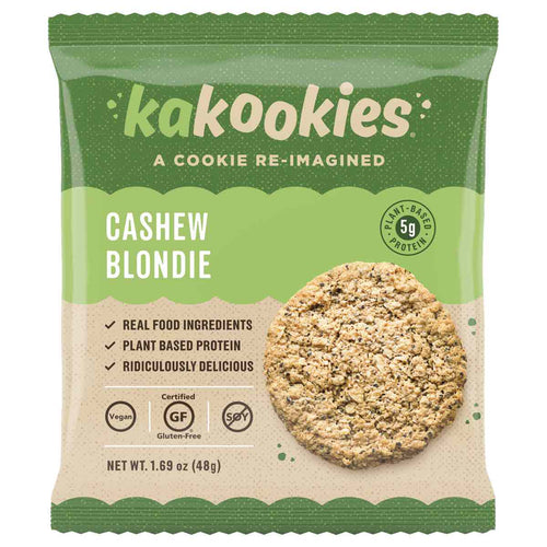Kakookies grab and go Cashew Blondie superfood vegan gluten free energy snack cookies with plant based protein