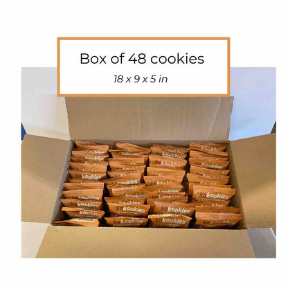Kakookies Peanut Butter Chocolate Chip bulk box of plant based energy snack cookies